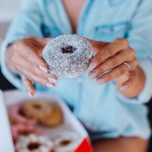 eating too much sugary foods like donuts causes collagen breakdown